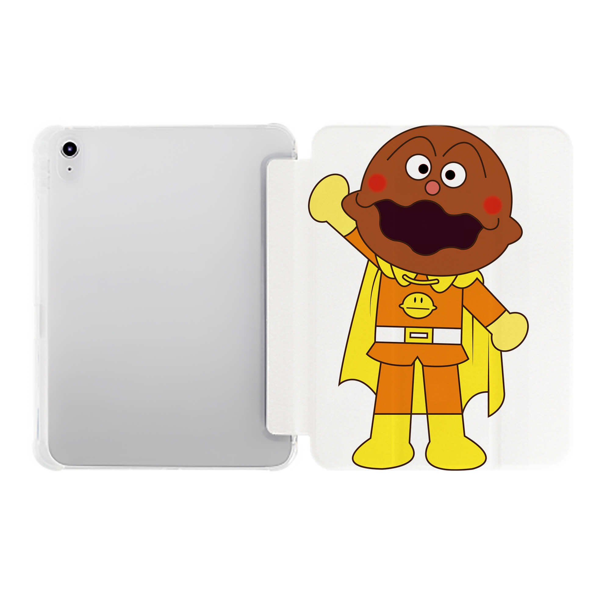 （画像用） アンパンマン Anpanman IPad ケース ペン収納付き 三つ折りスタンド PUレザー×シリコン 対応機種9.5/10.5/10.9インチ